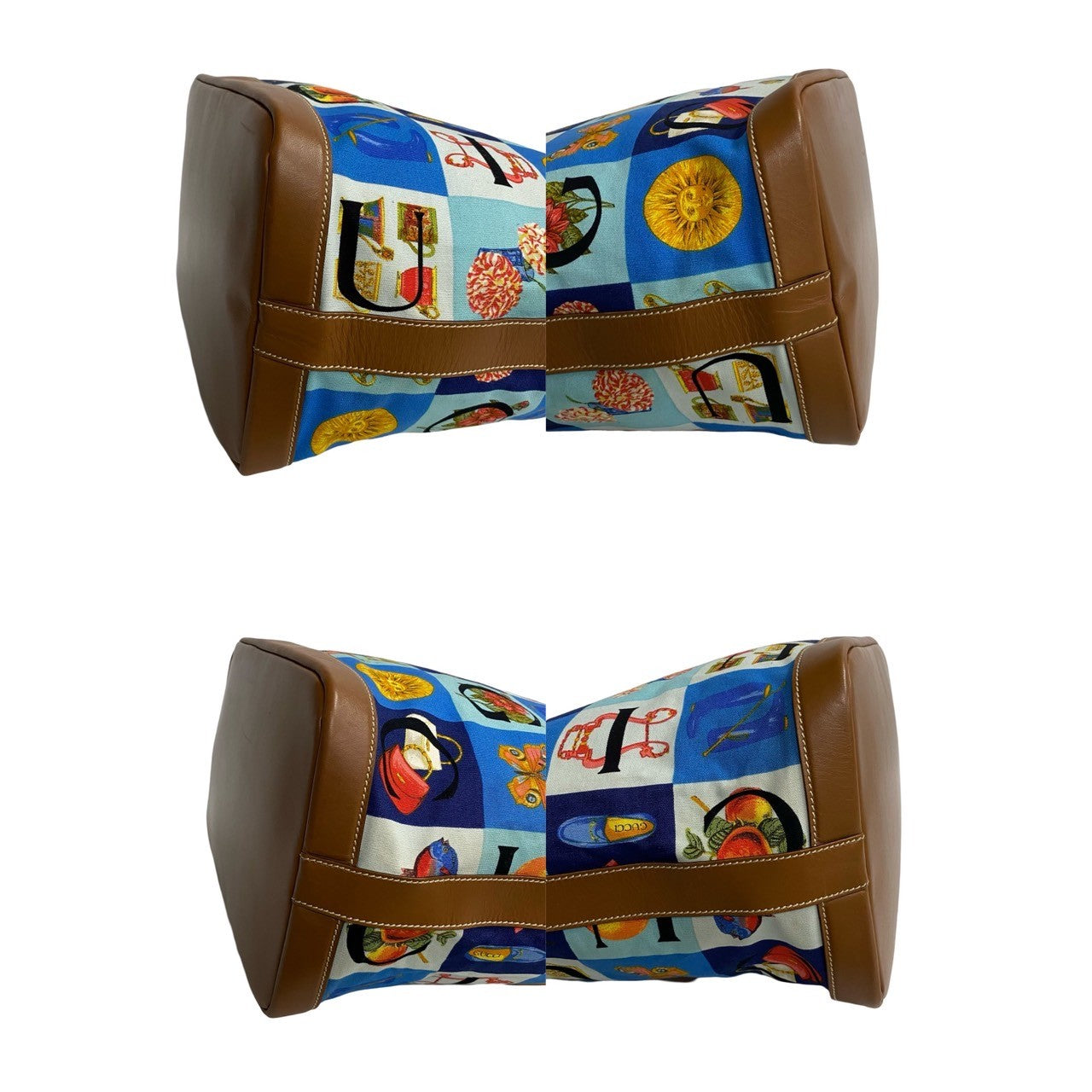 GUCCI Shoulder Bag canvas blue Shimo