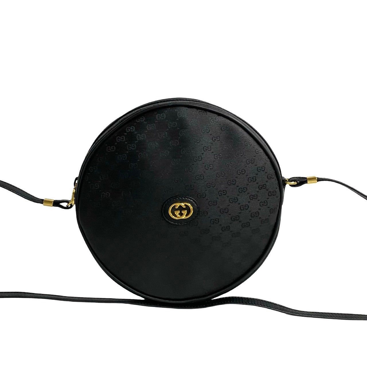 GUCCI Shoulder Bag PVC black Old Gucci