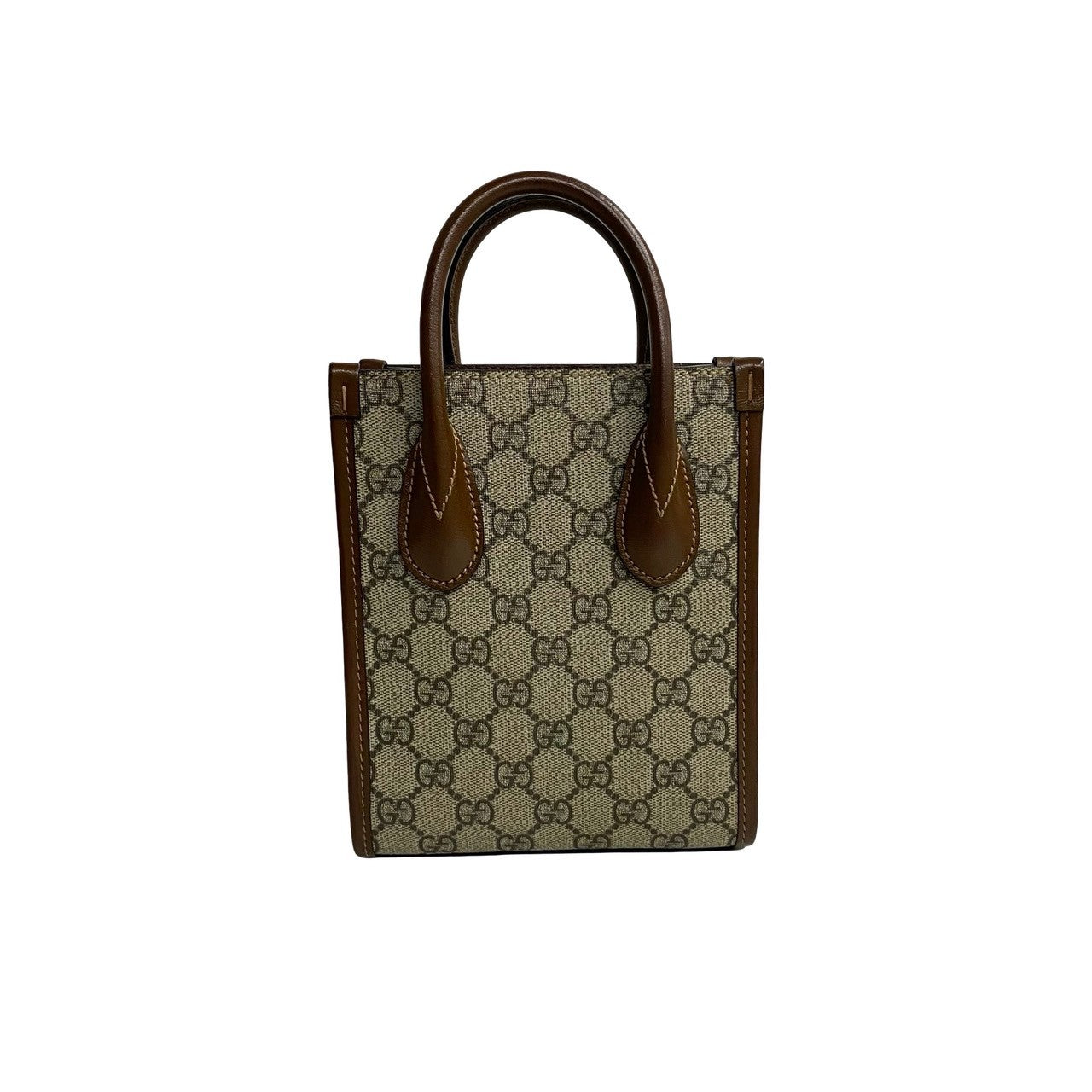 GUCCI Shoulder Bag leather Brown Interlocking G