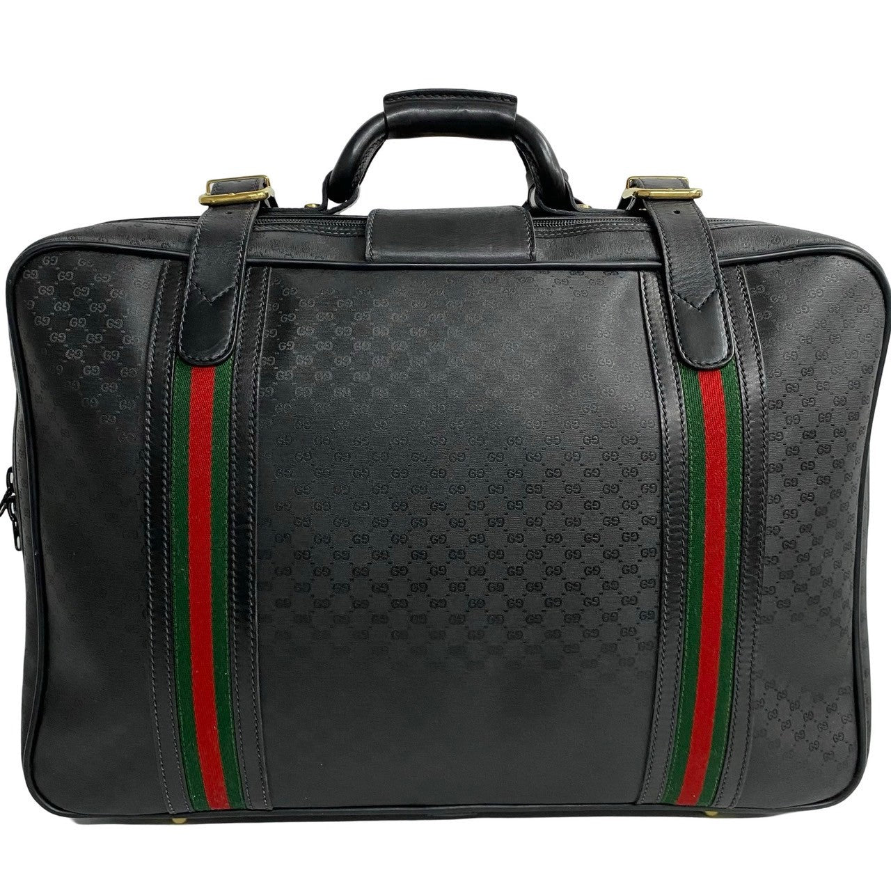 GUCCI Boston Duffel bag leather black Sherry line