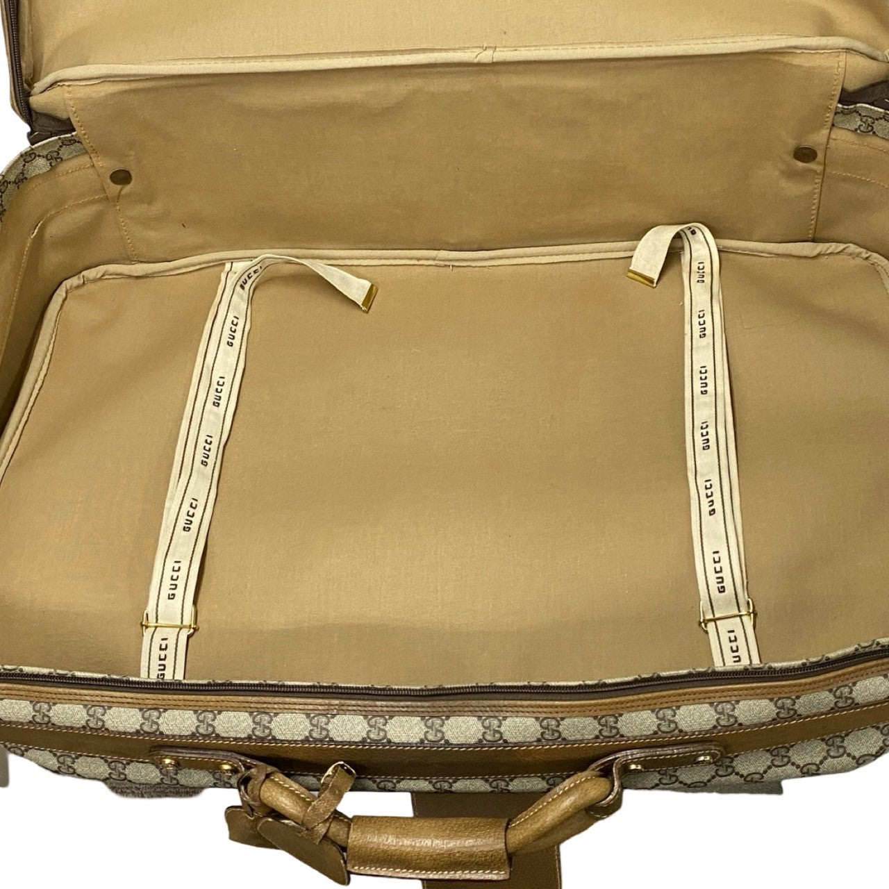 GUCCI Boston Duffel bag leather Brown Sherry line