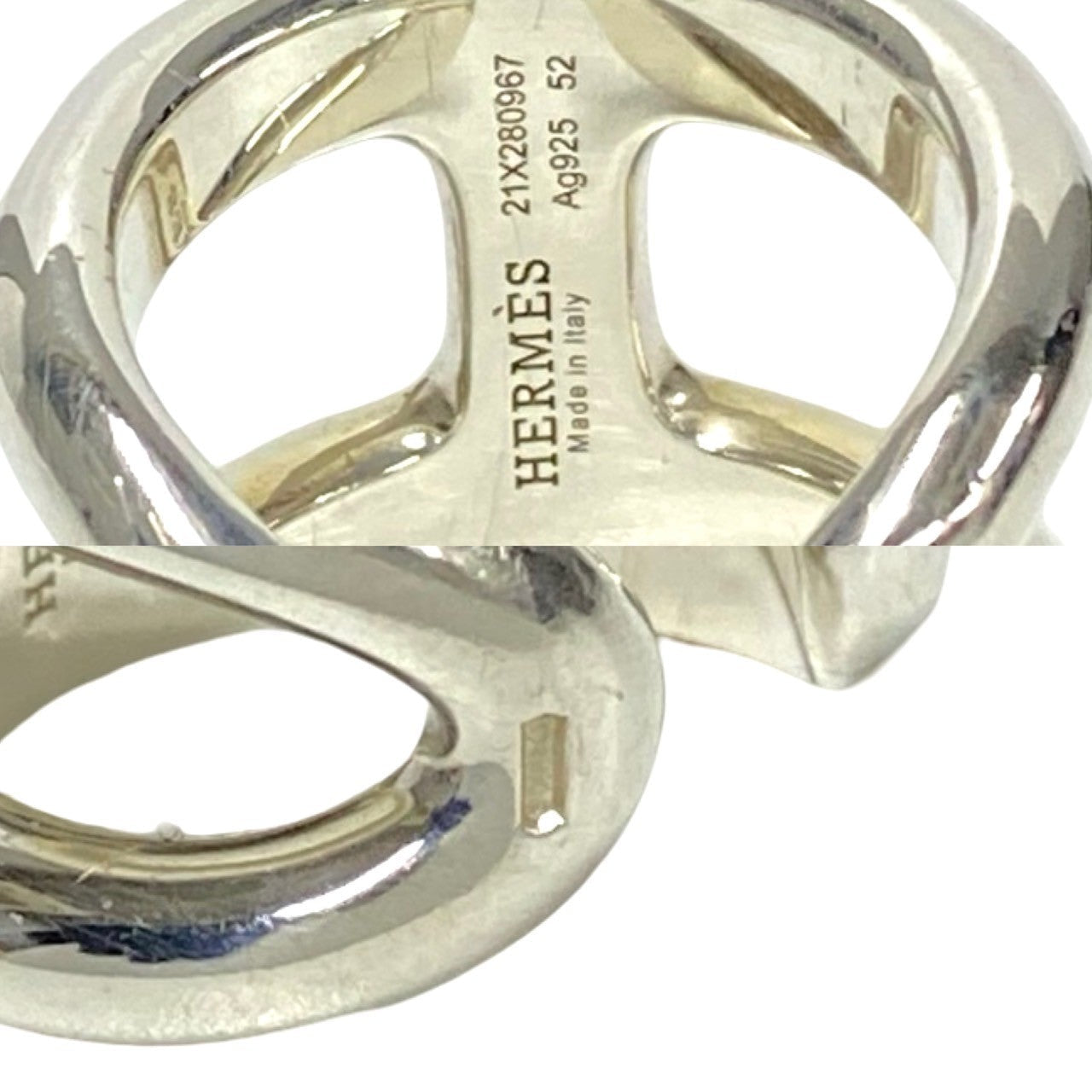 HERMES Ring Silver925 Silver Osmoz GM