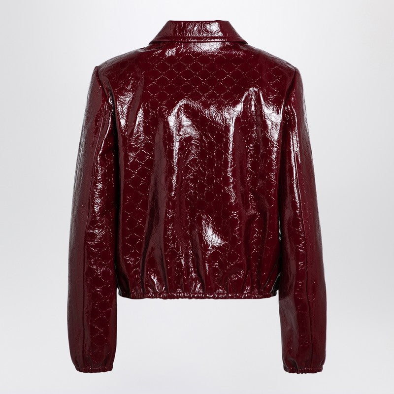 Gucci Rosso Ancora Jacket In Patent Leather Women