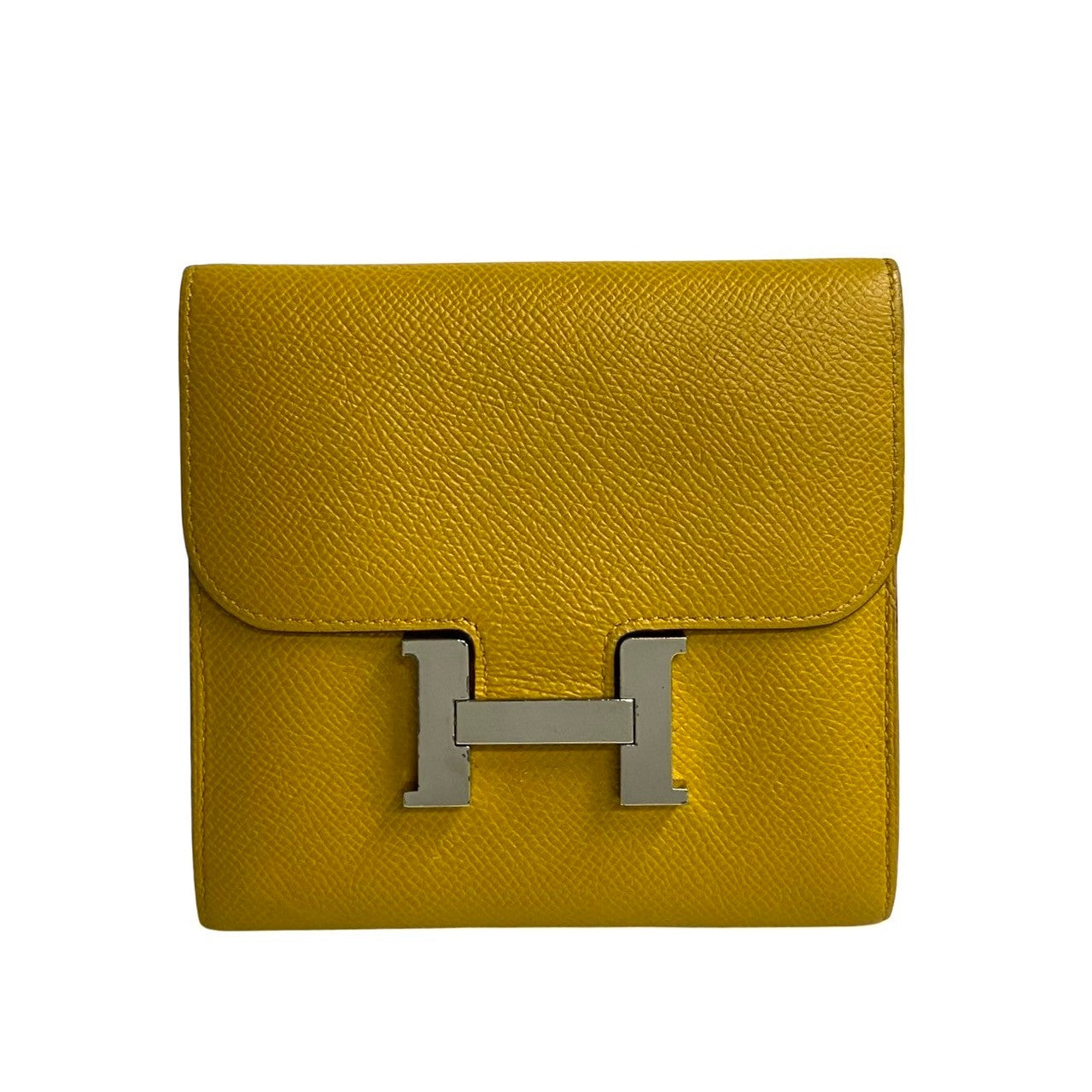 HERMES Bifold Wallet Epsom yellow Constance Compact