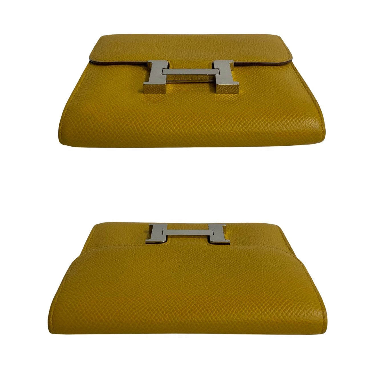 HERMES Bifold Wallet Epsom yellow Constance Compact