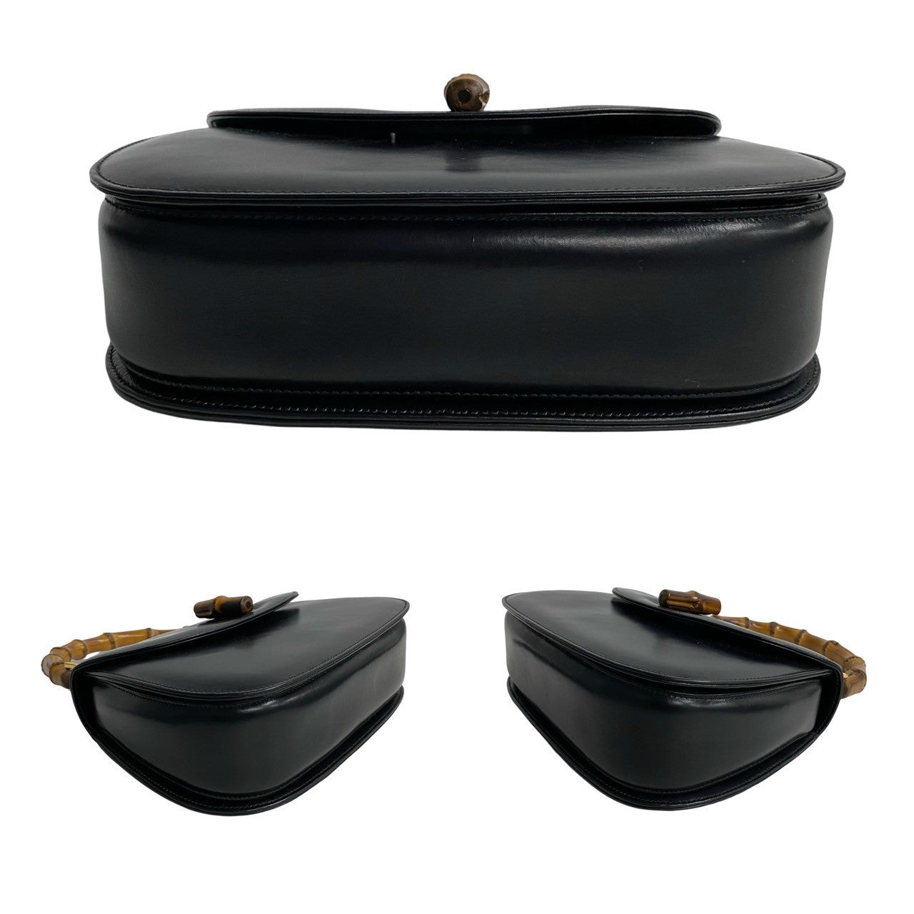 GUCCI Handbag Calfskin black Bamboo