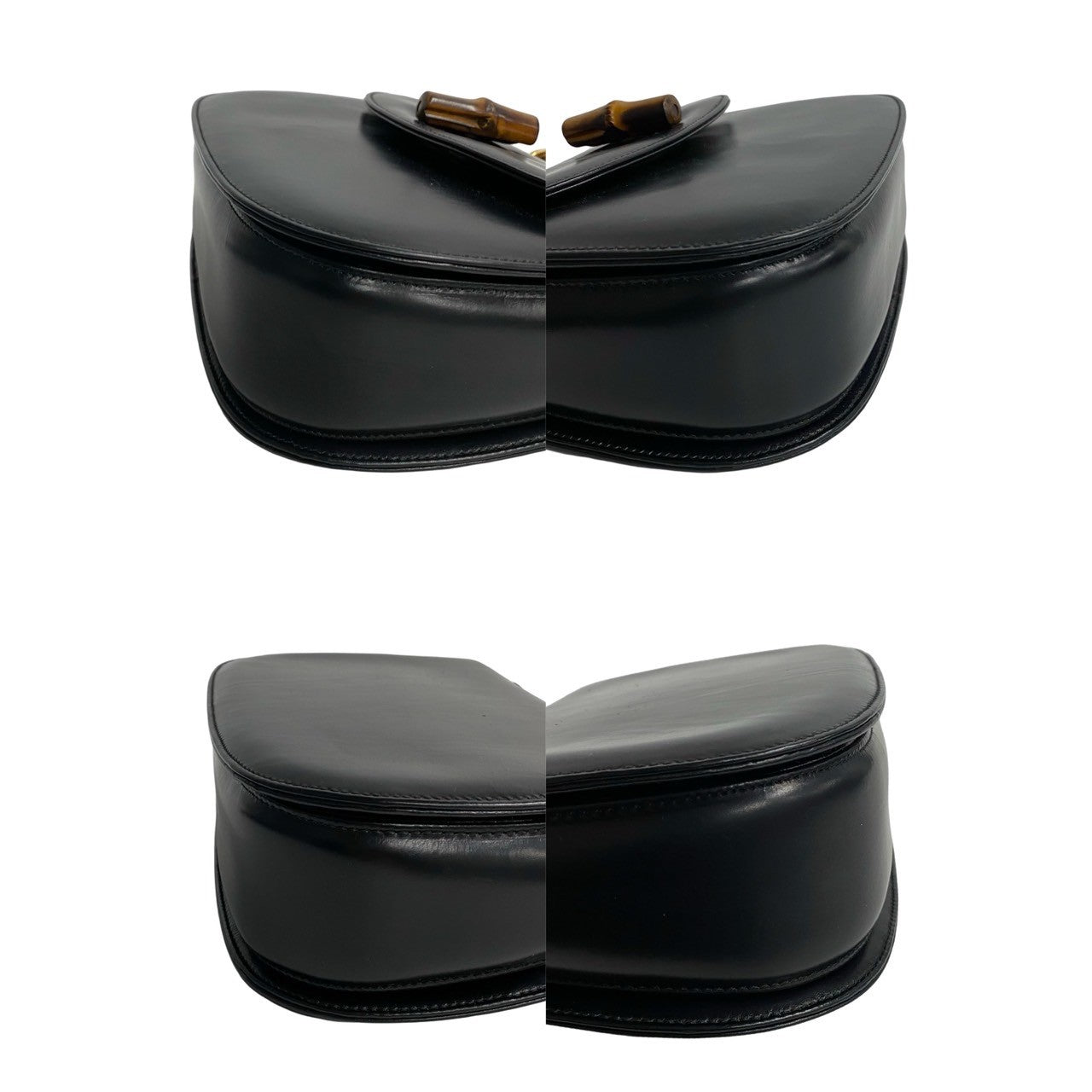 GUCCI Handbag Calfskin black Bamboo