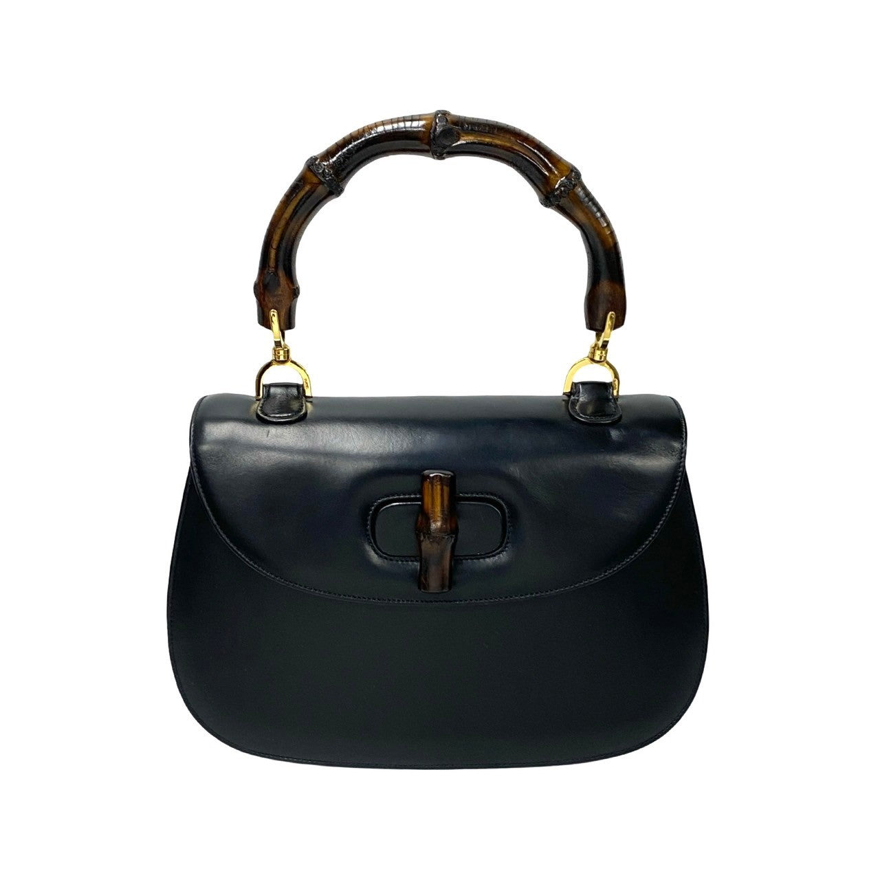 GUCCI Handbag Calfskin black Bamboo