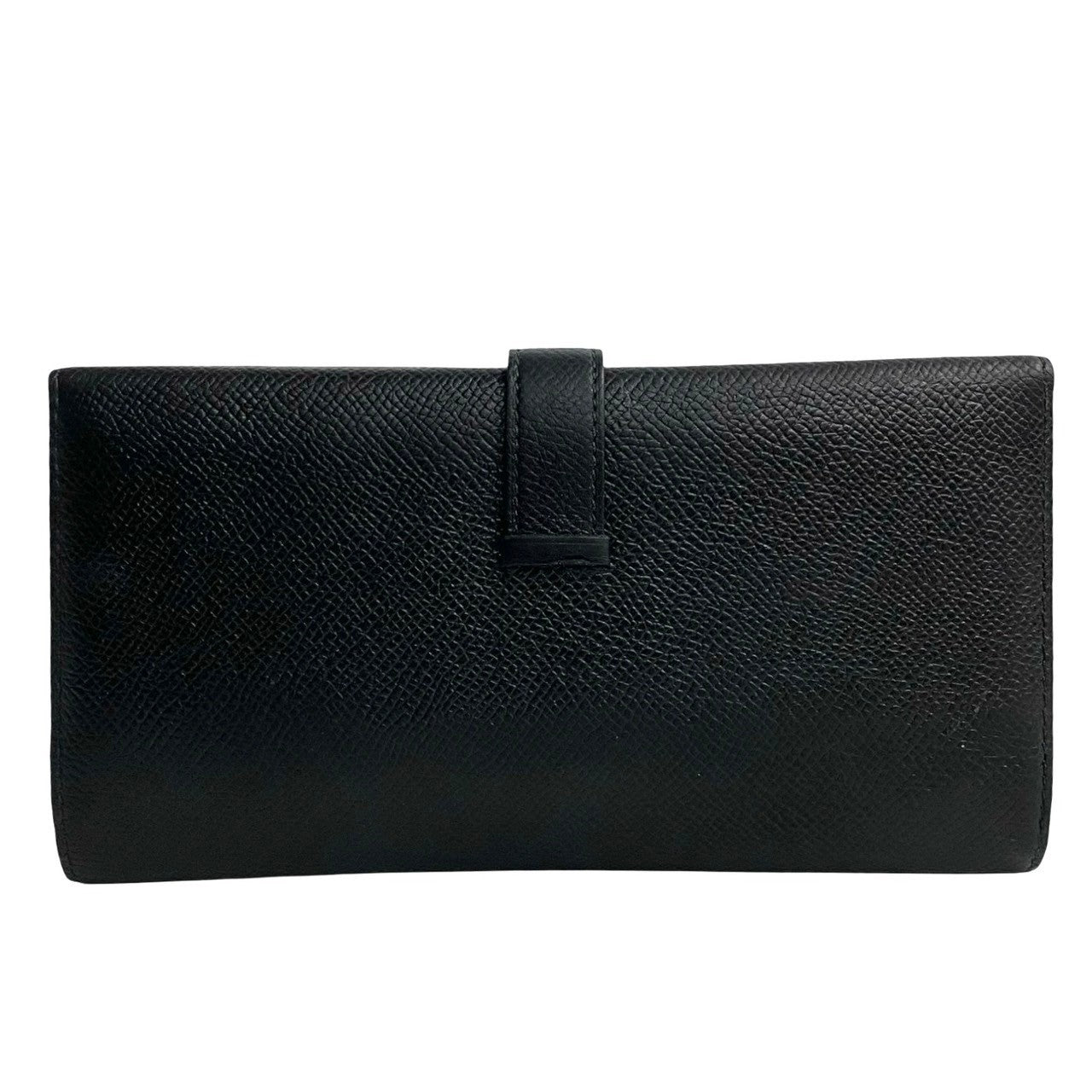 HERMES Tri-fold wallet Epsom black Bearn Dupri