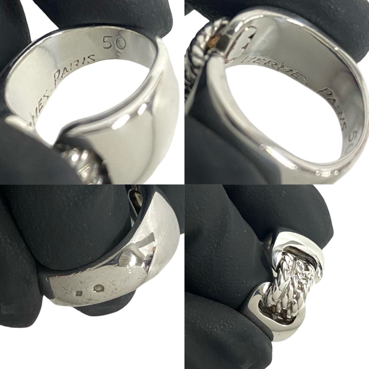 HERMES Ring Silver925 Silver Shrouding