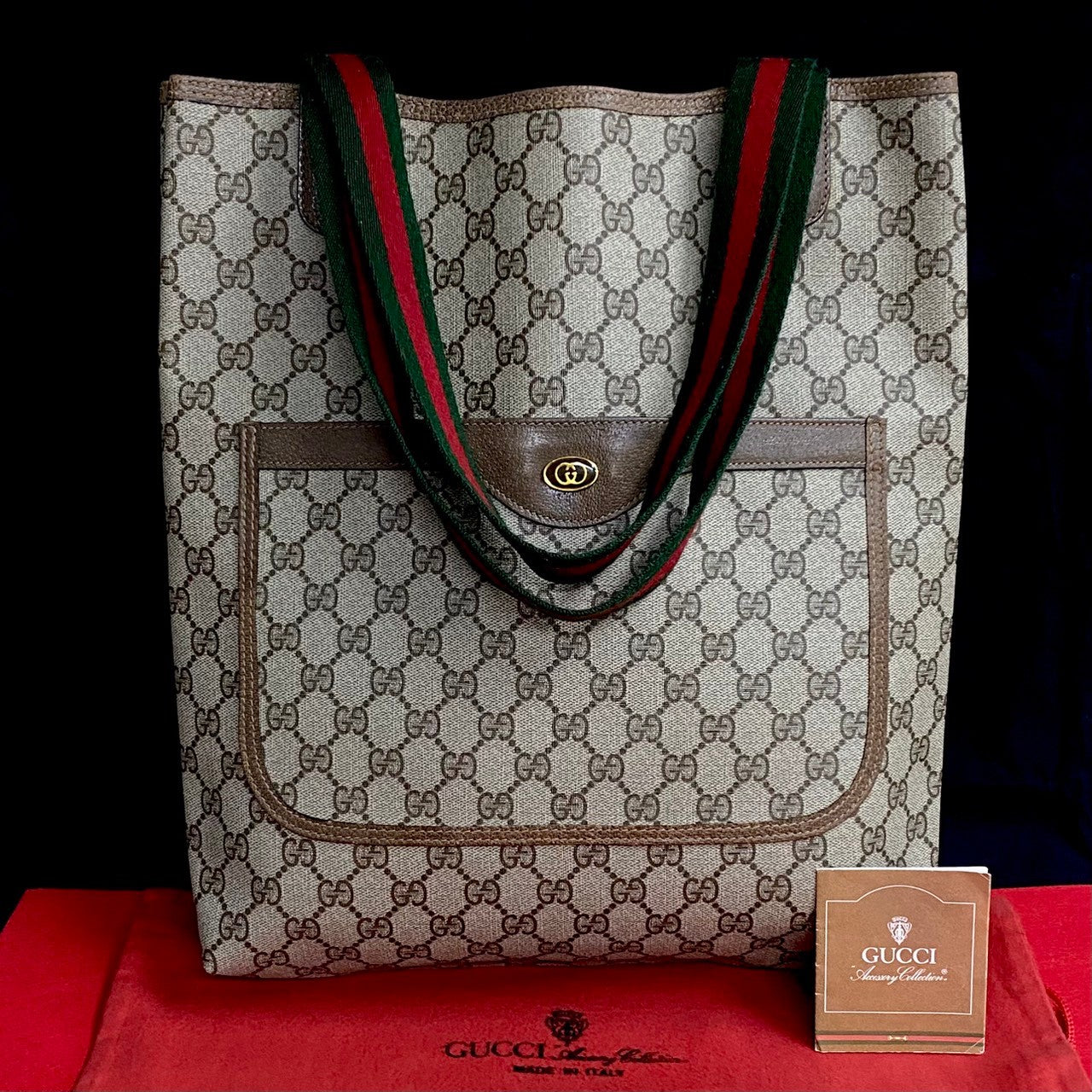 GUCCI Tote Bag leather Brown Sherry line