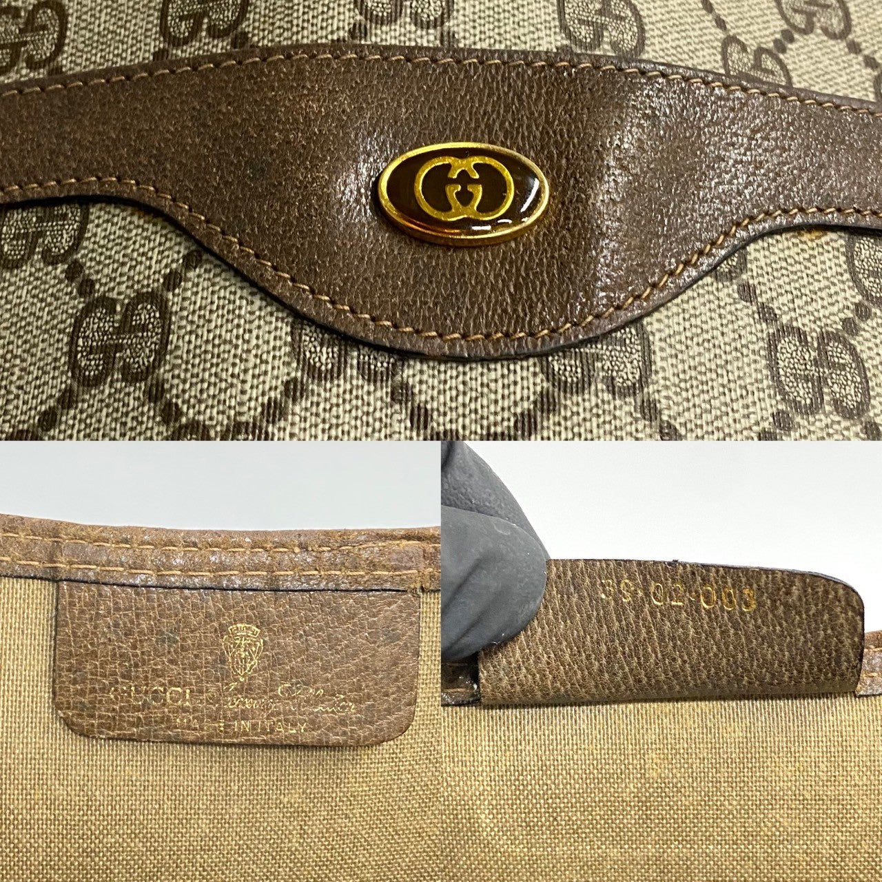 GUCCI Tote Bag leather Brown Sherry line