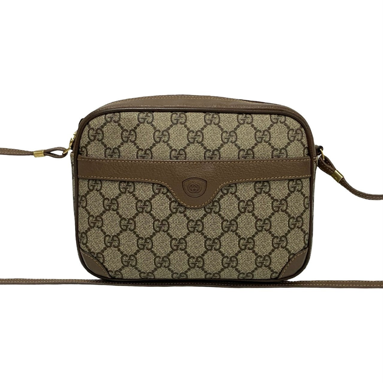 GUCCI Shoulder Bag leather Brown