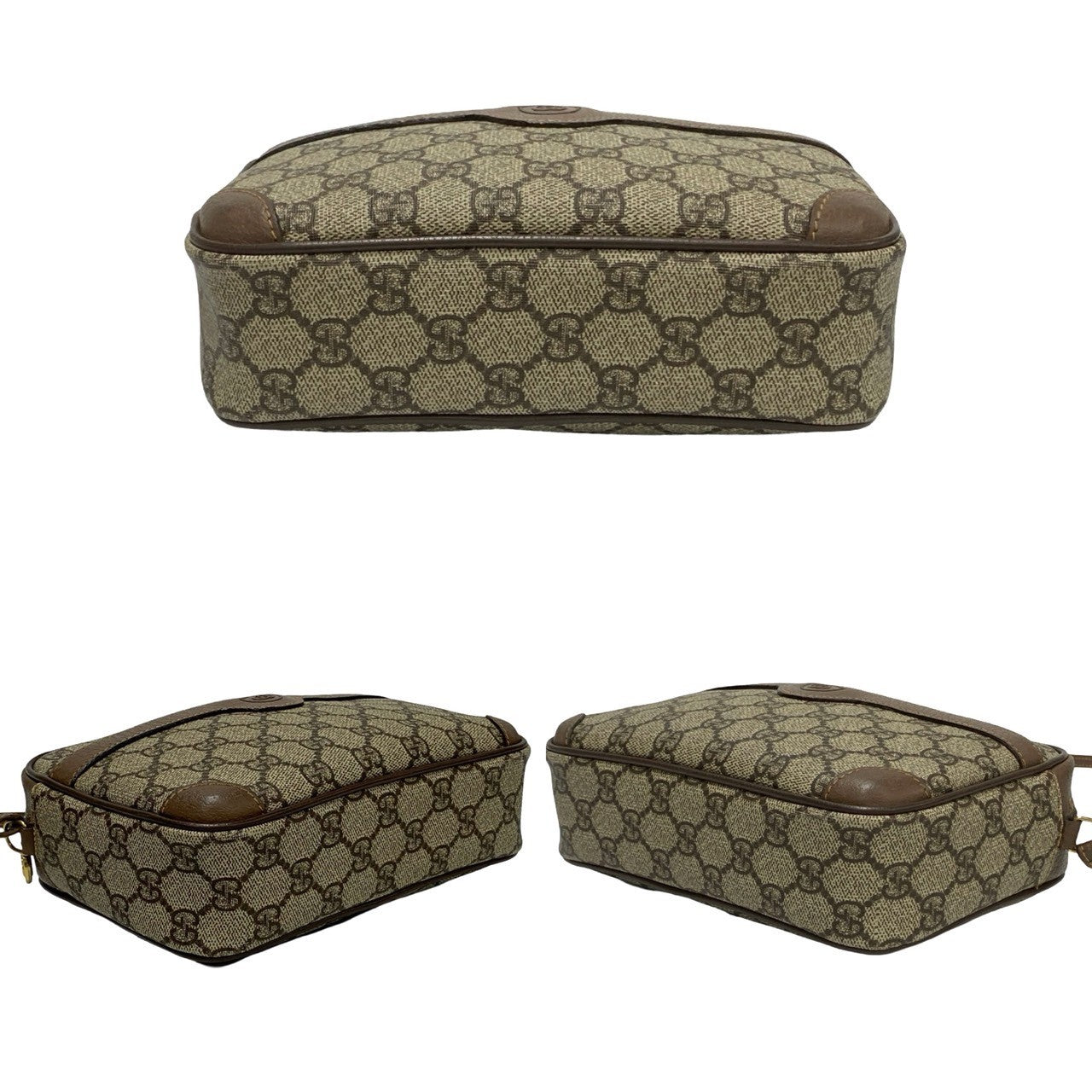 GUCCI Shoulder Bag leather Brown