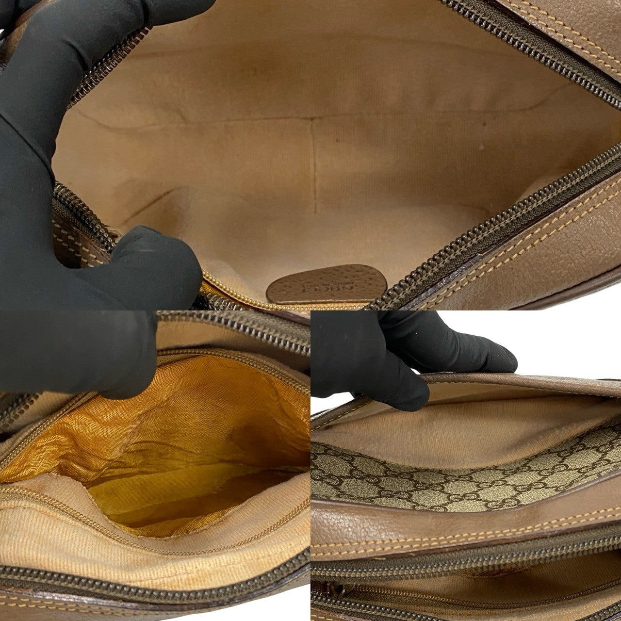 GUCCI Shoulder Bag leather Brown