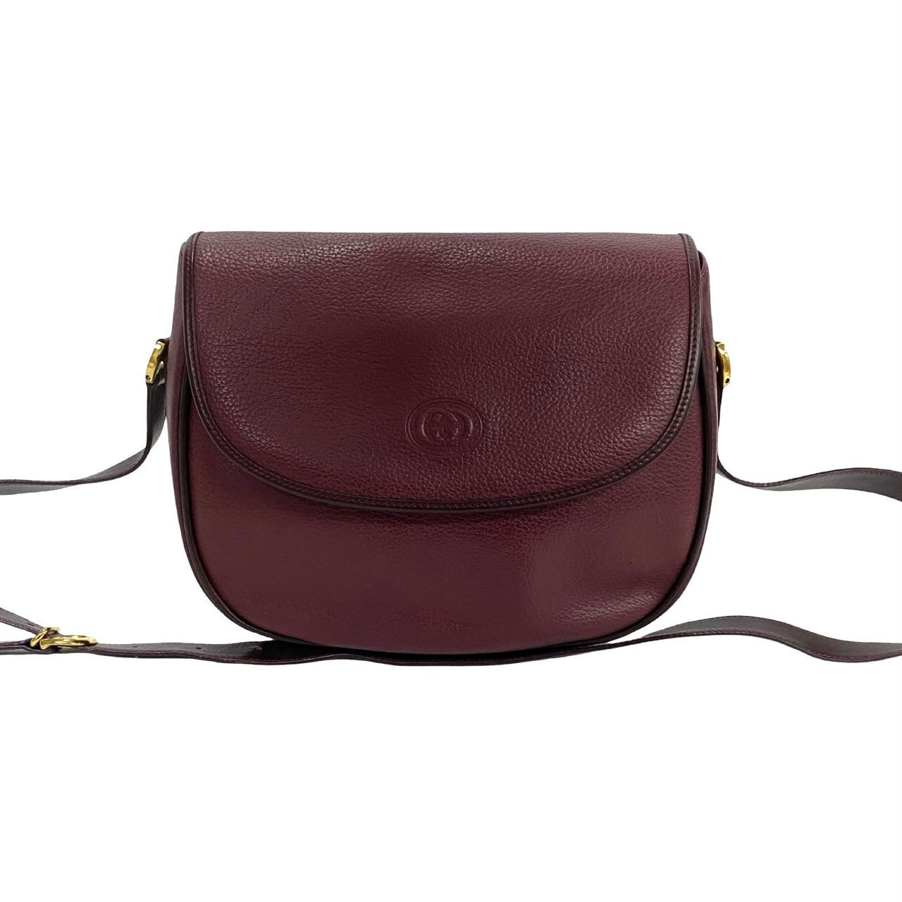 GUCCI Shoulder Bag leather purple