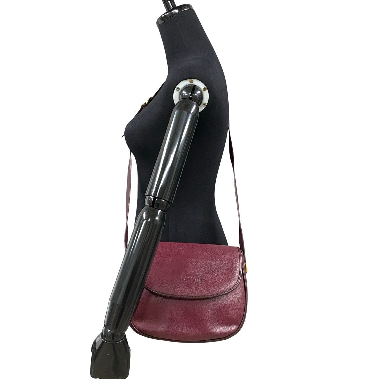 GUCCI Shoulder Bag leather purple