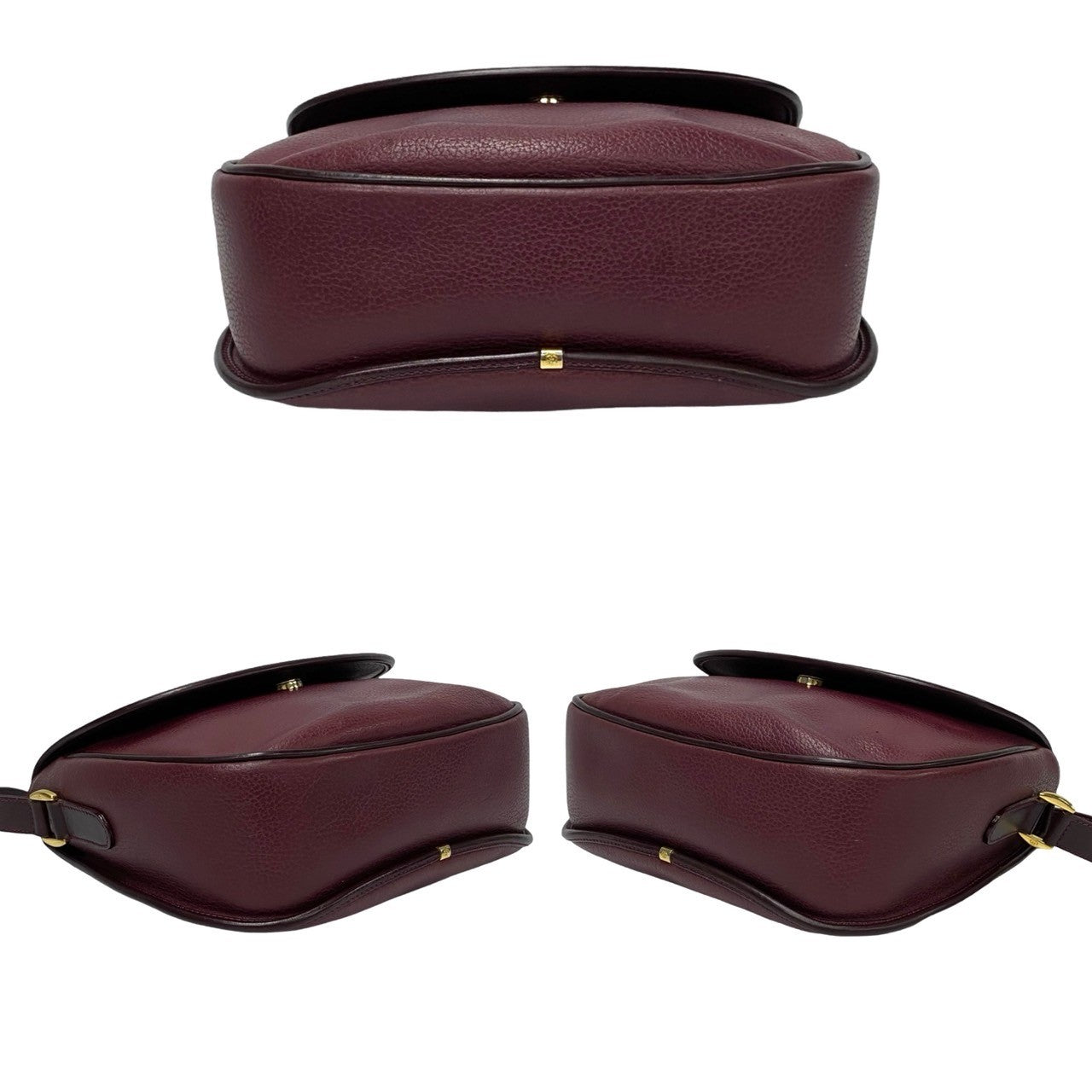 GUCCI Shoulder Bag leather purple