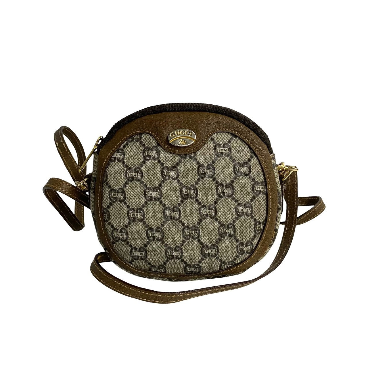 GUCCI Shoulder Bag leather Brown gucci plus Old Gucci