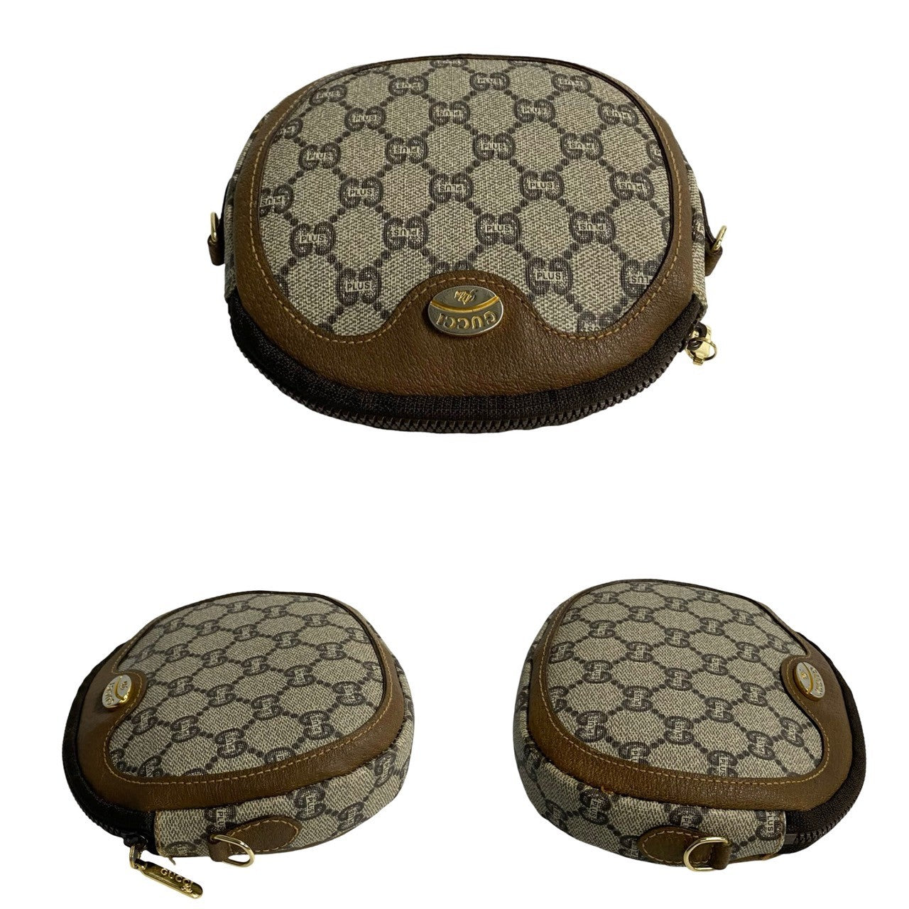 GUCCI Shoulder Bag leather Brown gucci plus Old Gucci