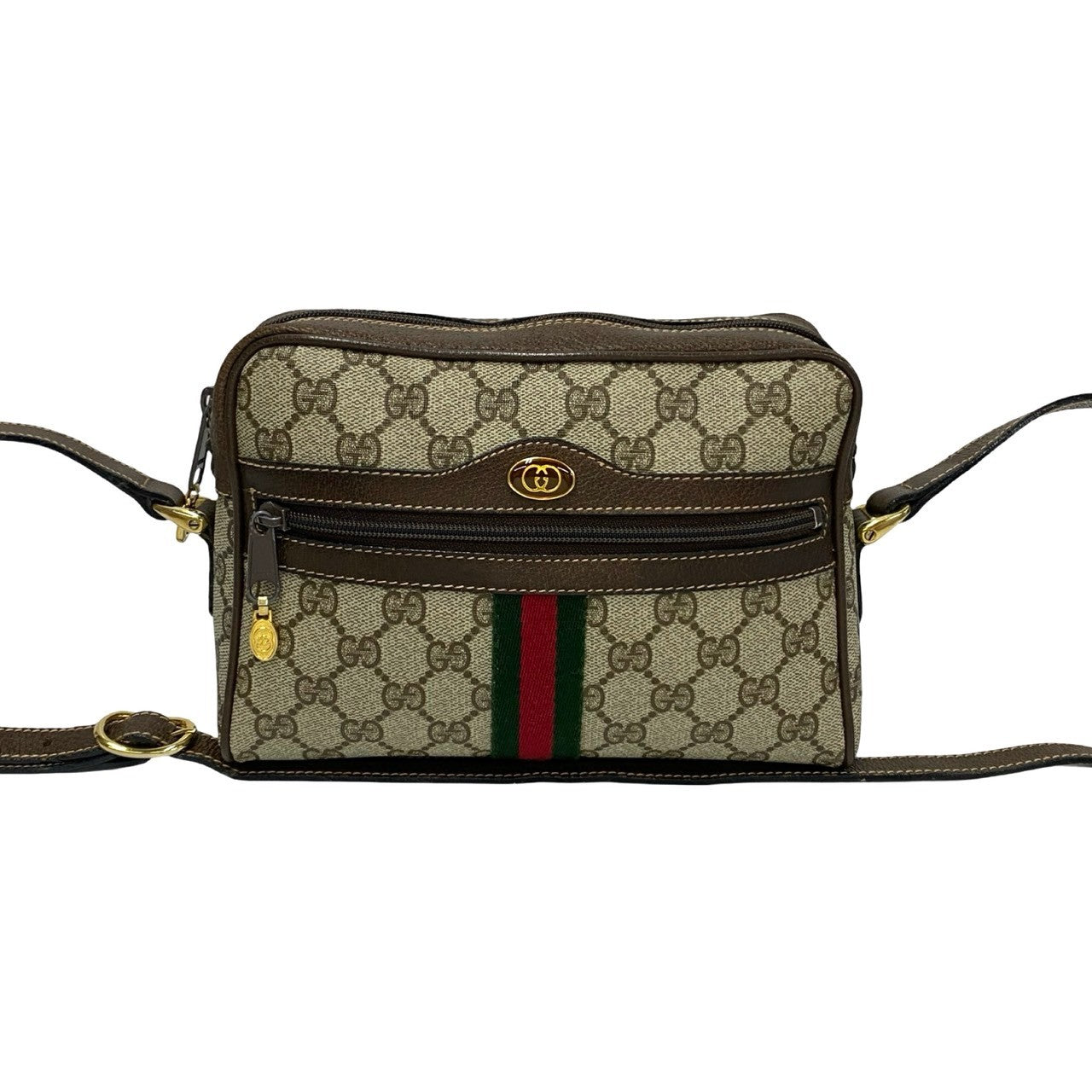 GUCCI Shoulder Bag leather Brown
