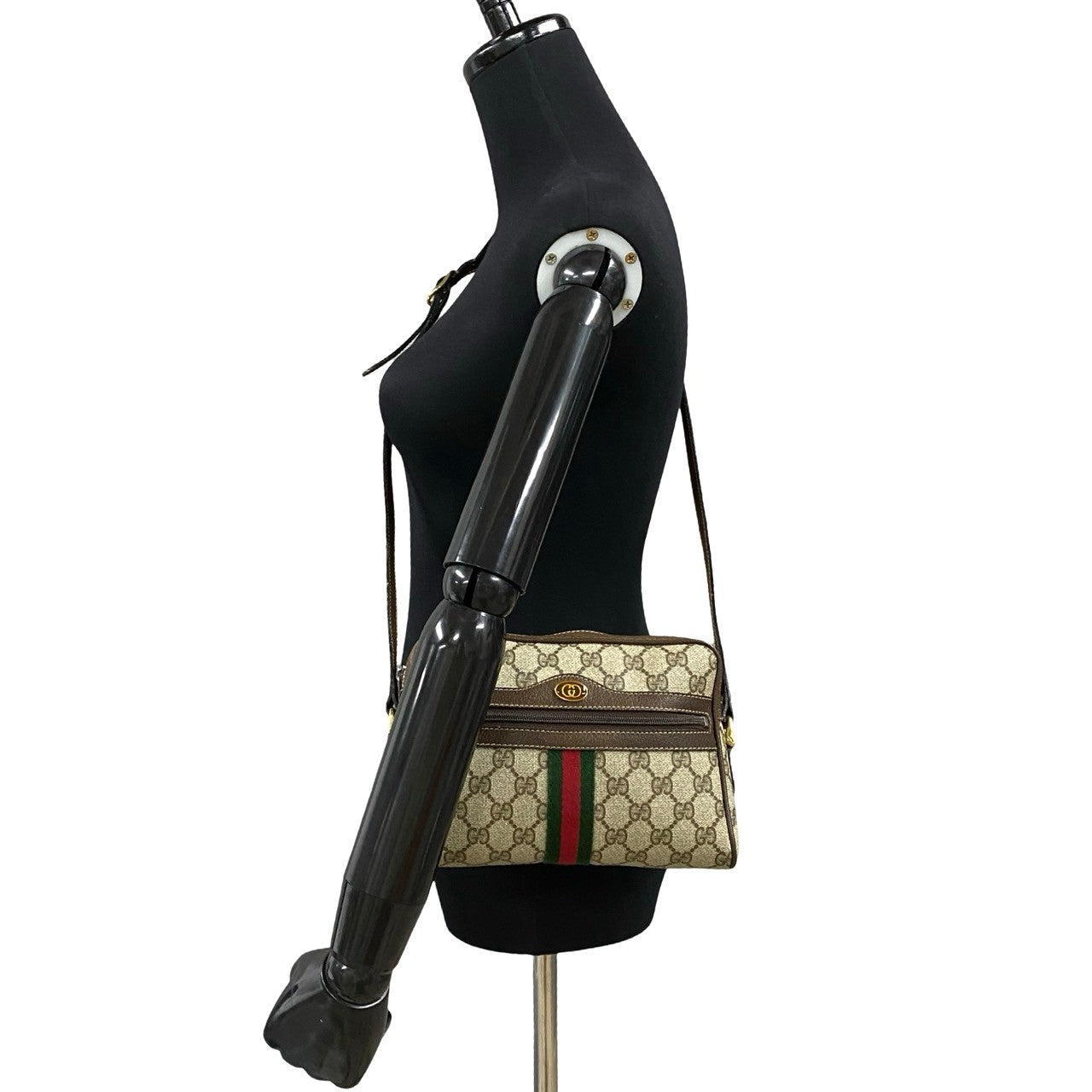 GUCCI Shoulder Bag leather Brown