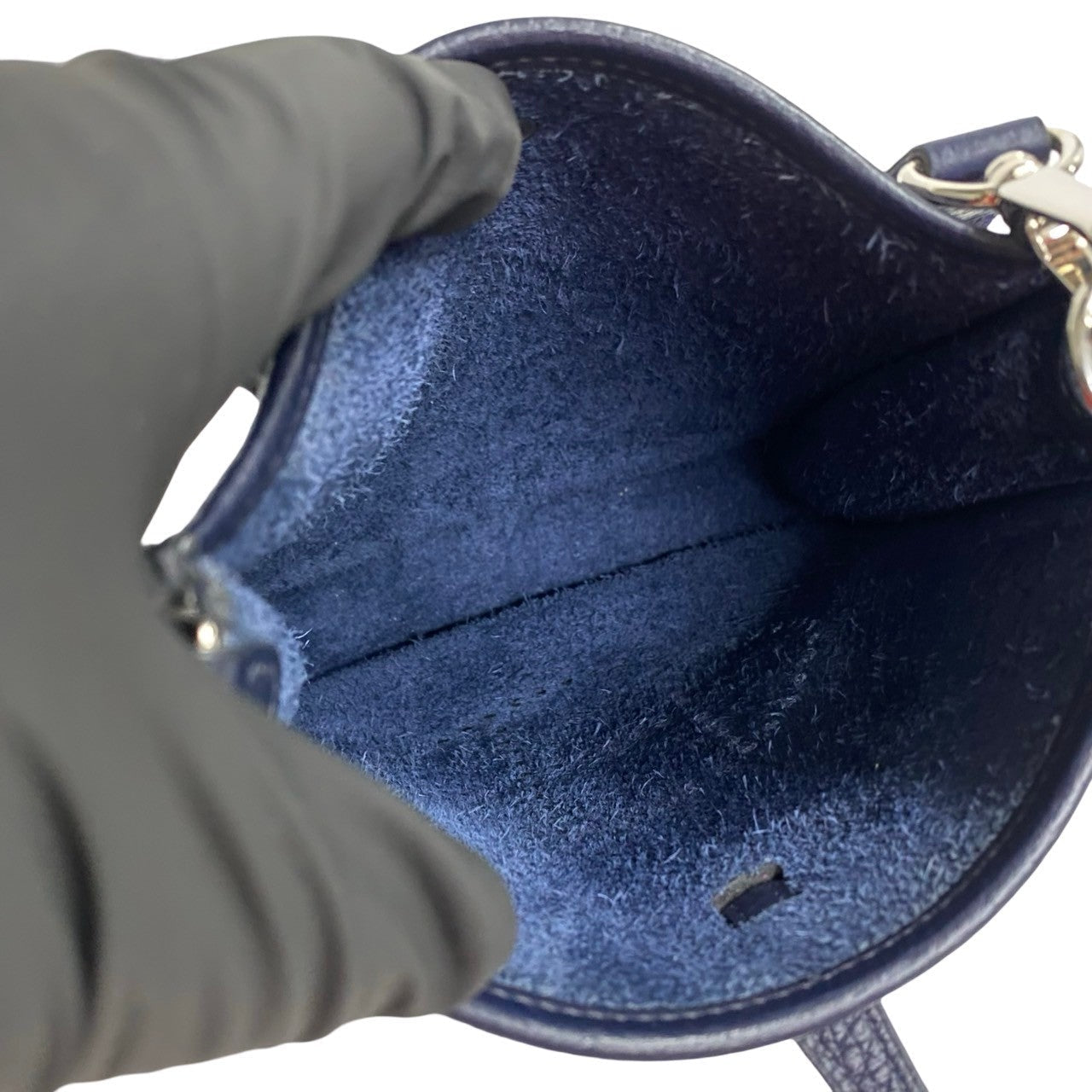 HERMES Shoulder Bag Taurillon Clemence blue Evelyn TPM