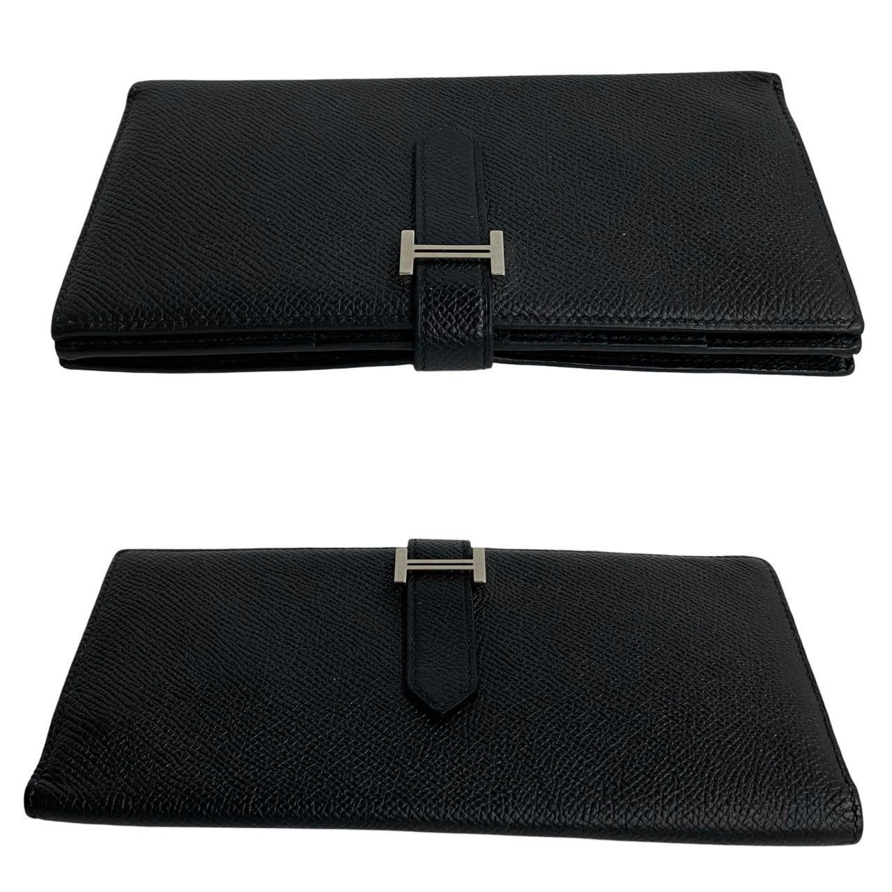 HERMES Long Wallet Purse Epsom black Beansufla