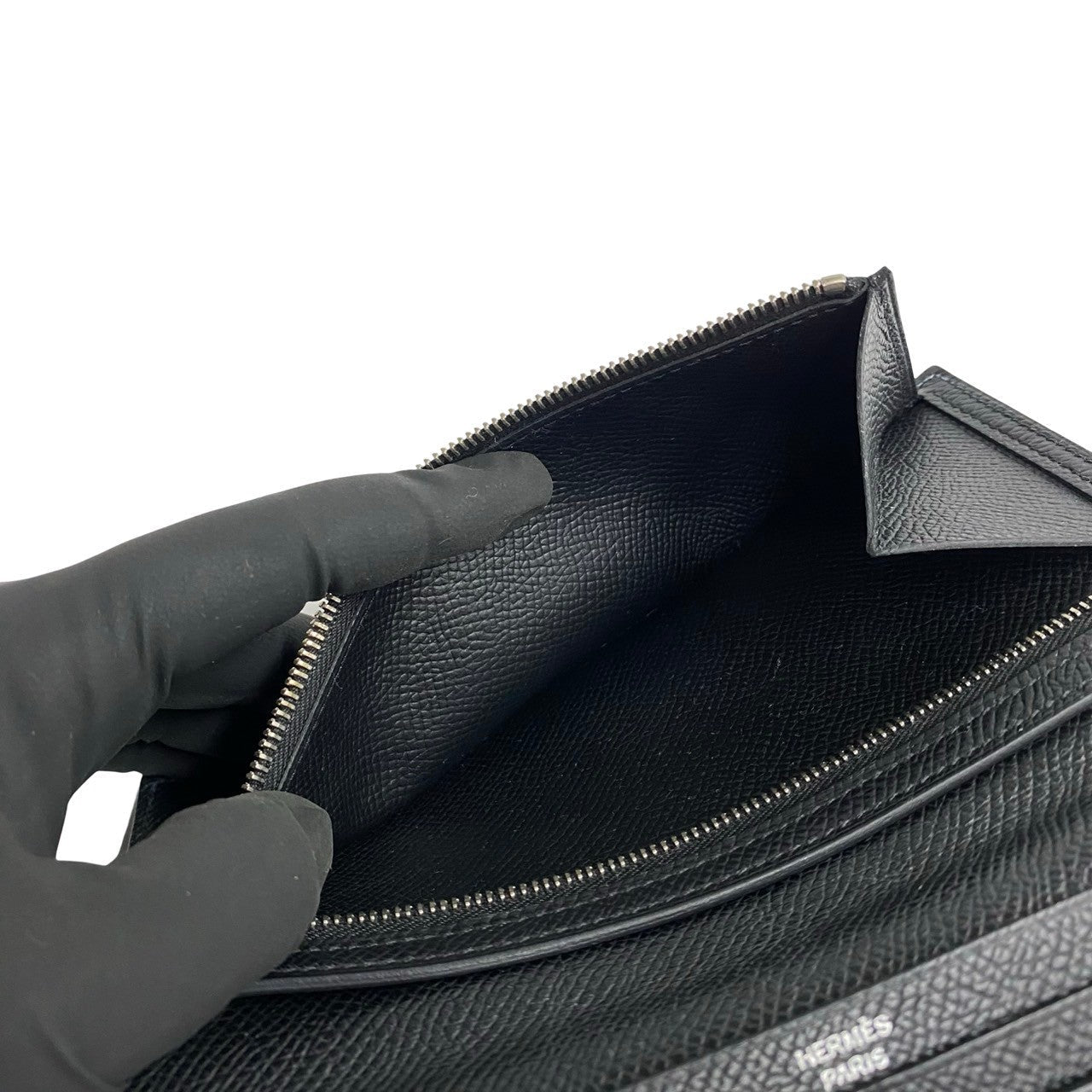 HERMES Long Wallet Purse Epsom black Beansufla