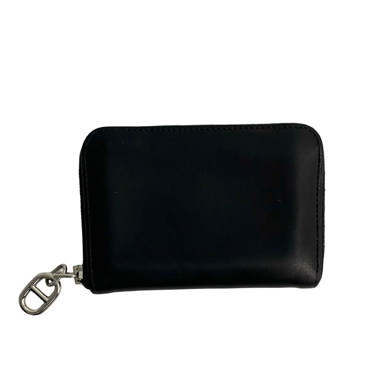 HERMES Card Case leather black Chene Dunkle Card Coin case