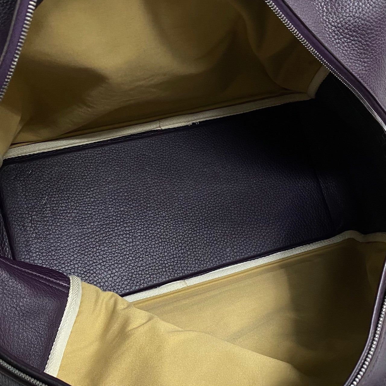 HERMES Boston Duffel bag Ardenne purple Plum 45