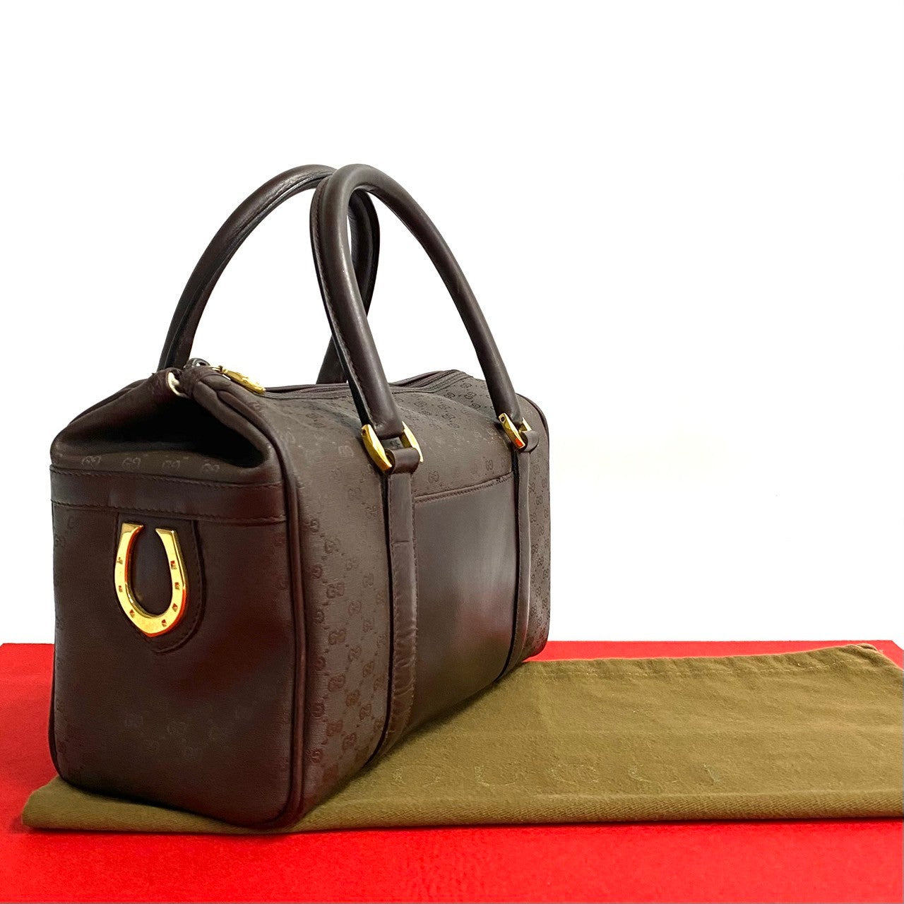 GUCCI Handbag leather Brown