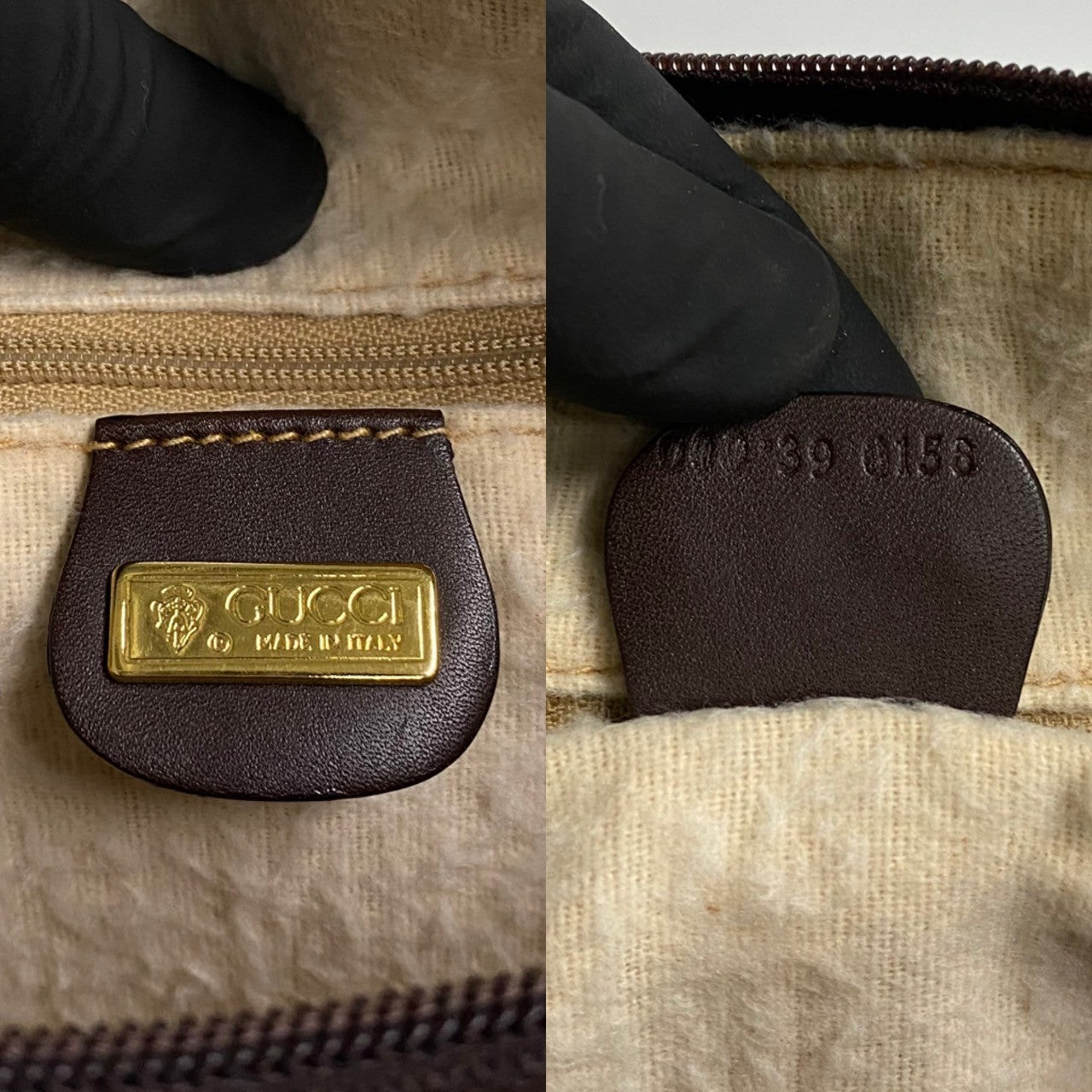 GUCCI Handbag leather Brown