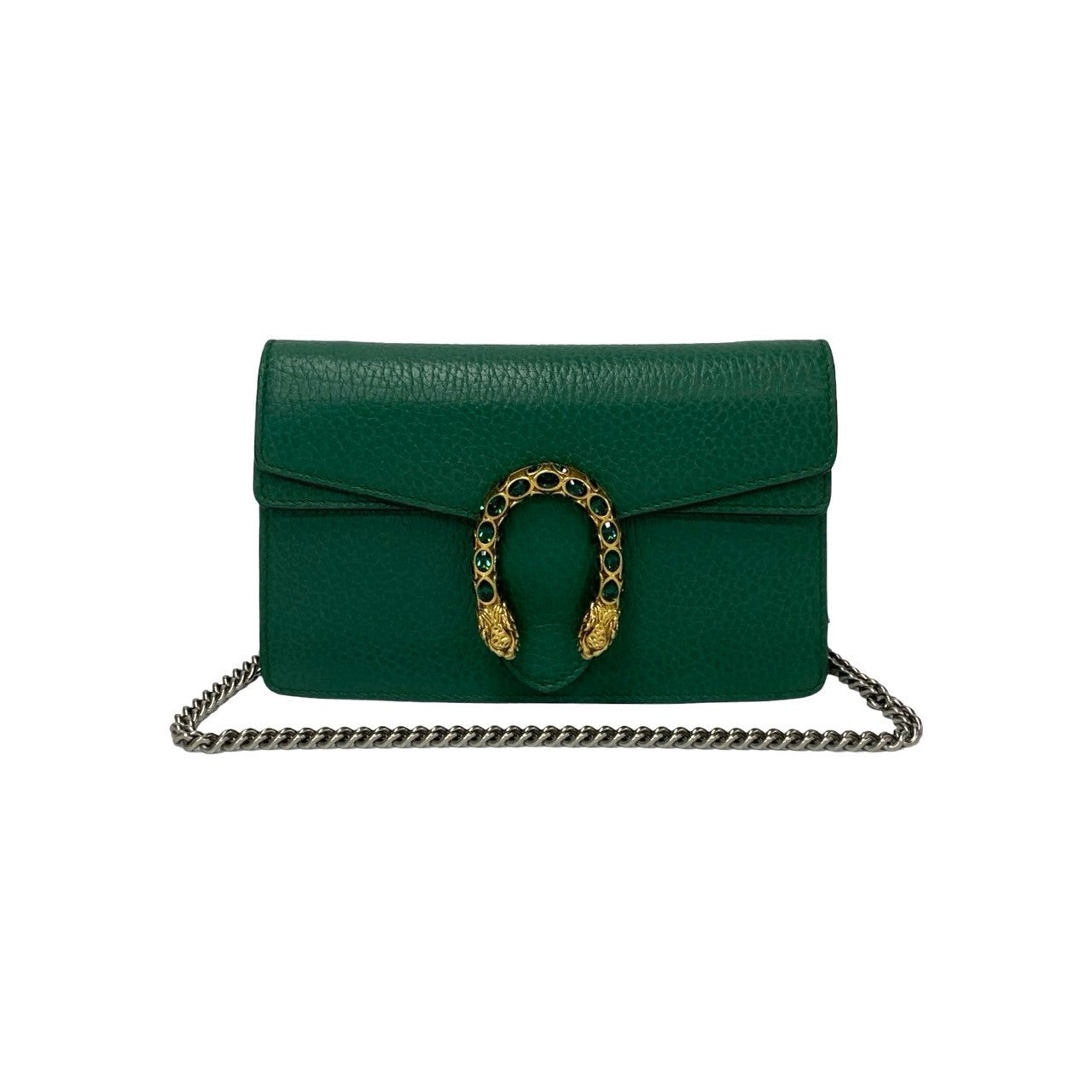 GUCCI Shoulder Bag leather green Duonisos super mini bag