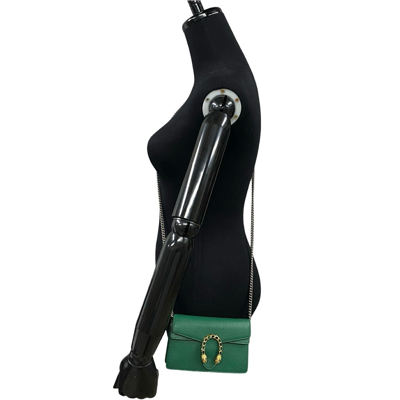 GUCCI Shoulder Bag leather green Duonisos super mini bag