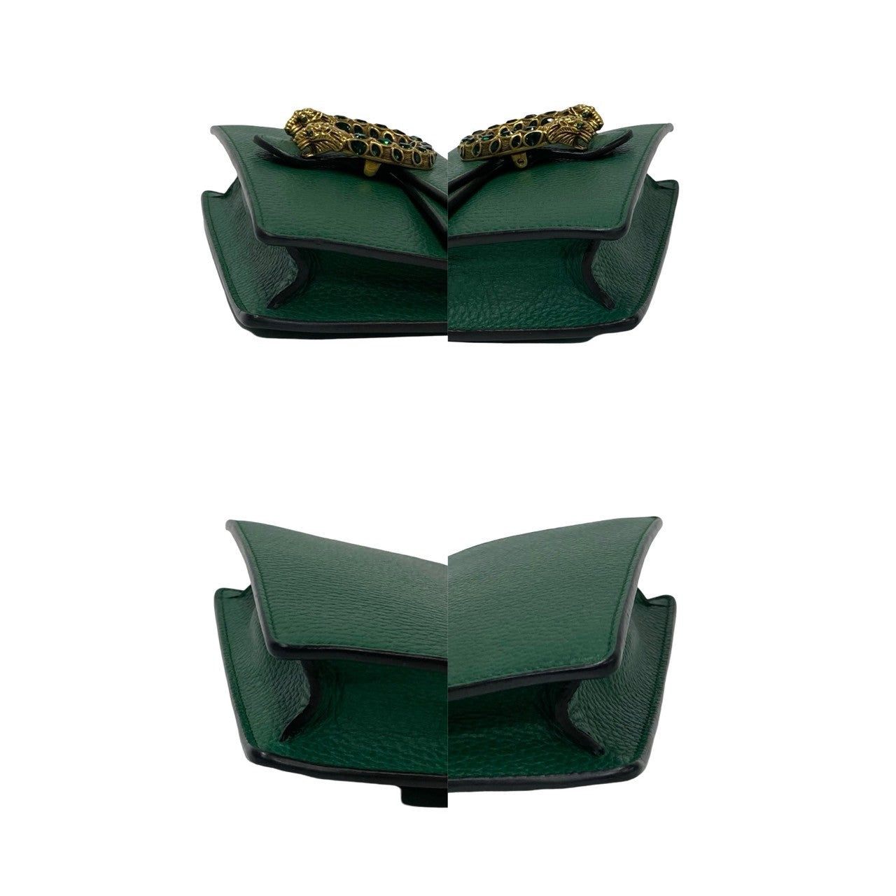 GUCCI Shoulder Bag leather green Duonisos super mini bag