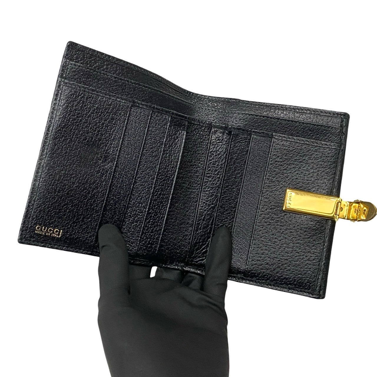 GUCCI Bifold Wallet leather black