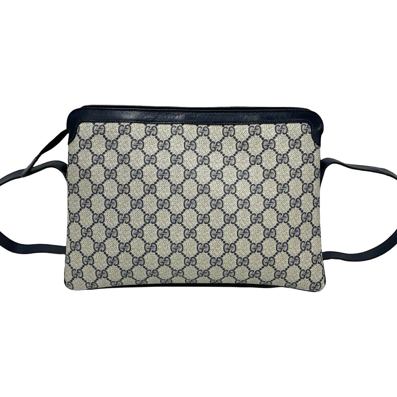 GUCCI Shoulder Bag PVC Navy Sherry line