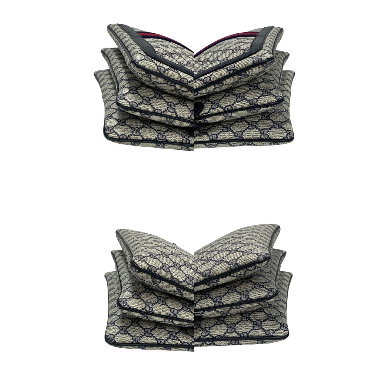 GUCCI Shoulder Bag PVC Navy Sherry line