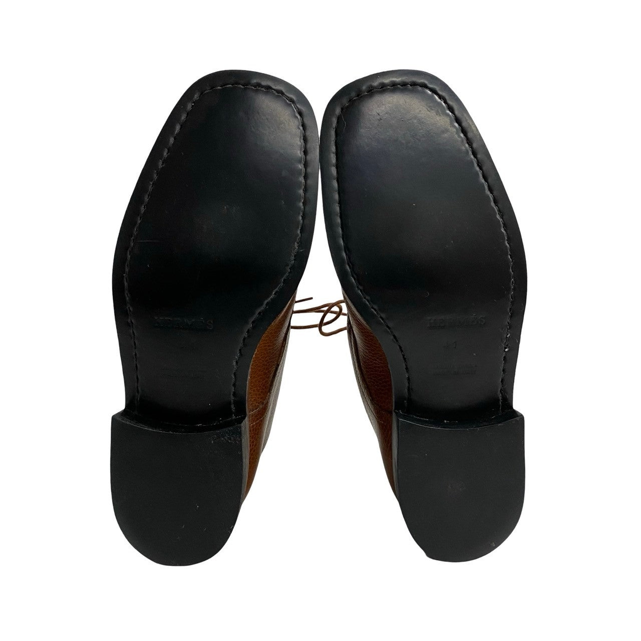 HERMES boots leather Brown