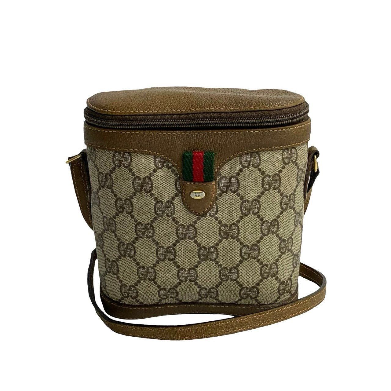 GUCCI Shoulder Bag leather Brown Sherry line