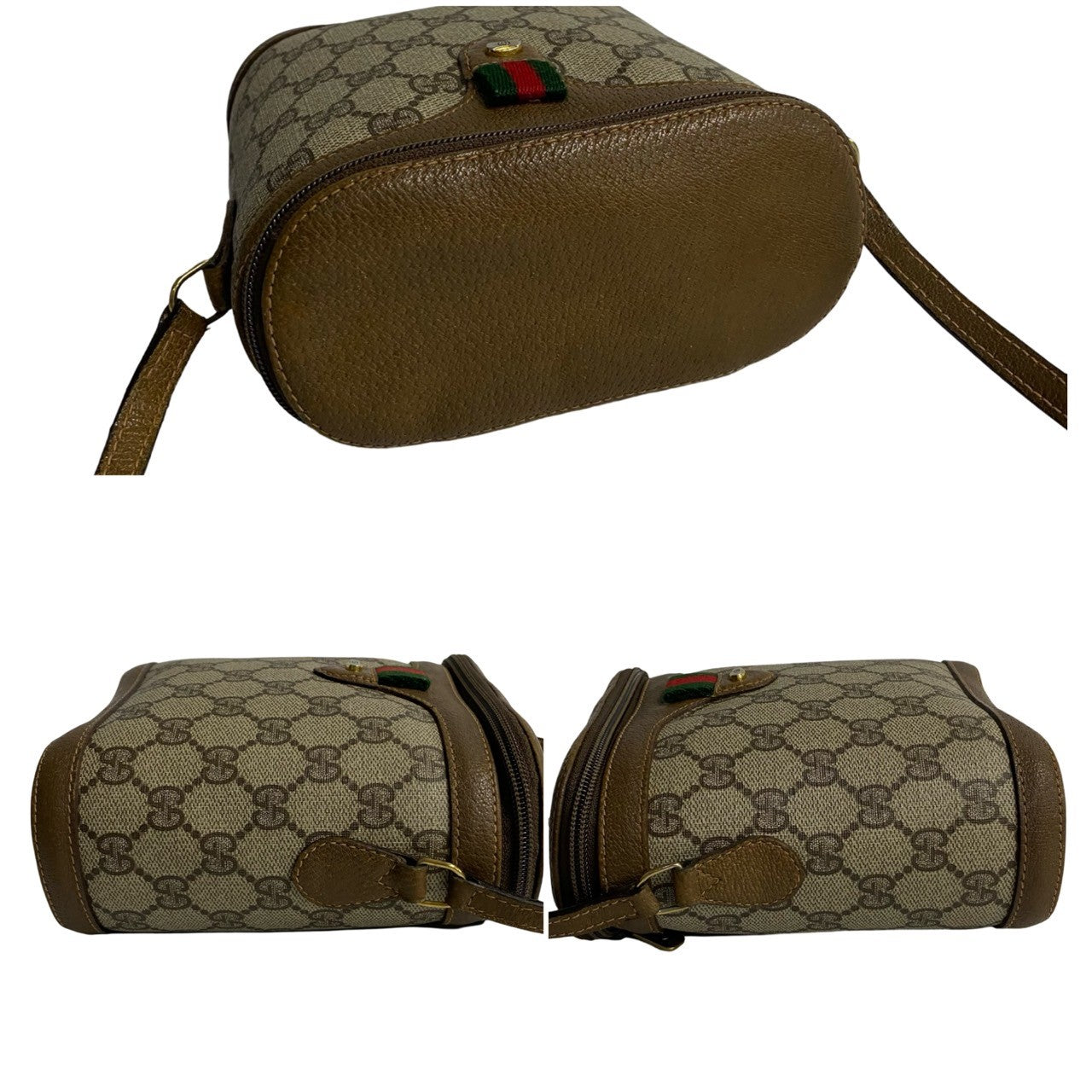 GUCCI Shoulder Bag leather Brown Sherry line