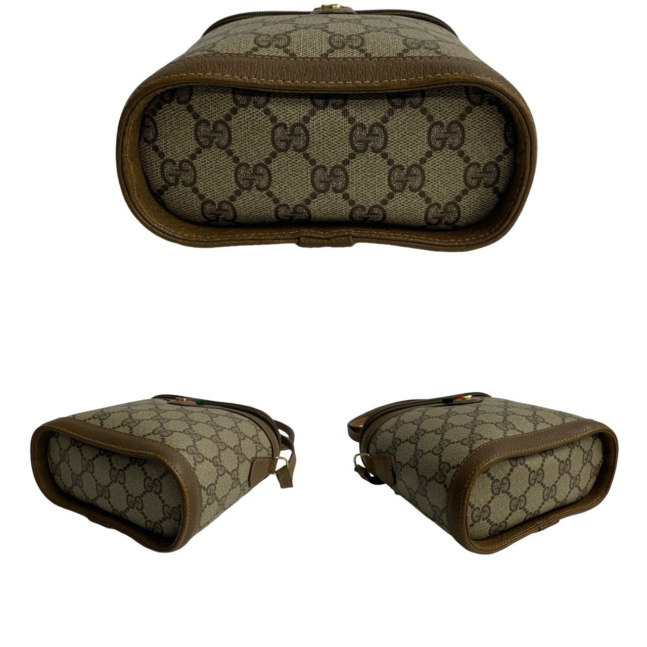 GUCCI Shoulder Bag leather Brown Sherry line