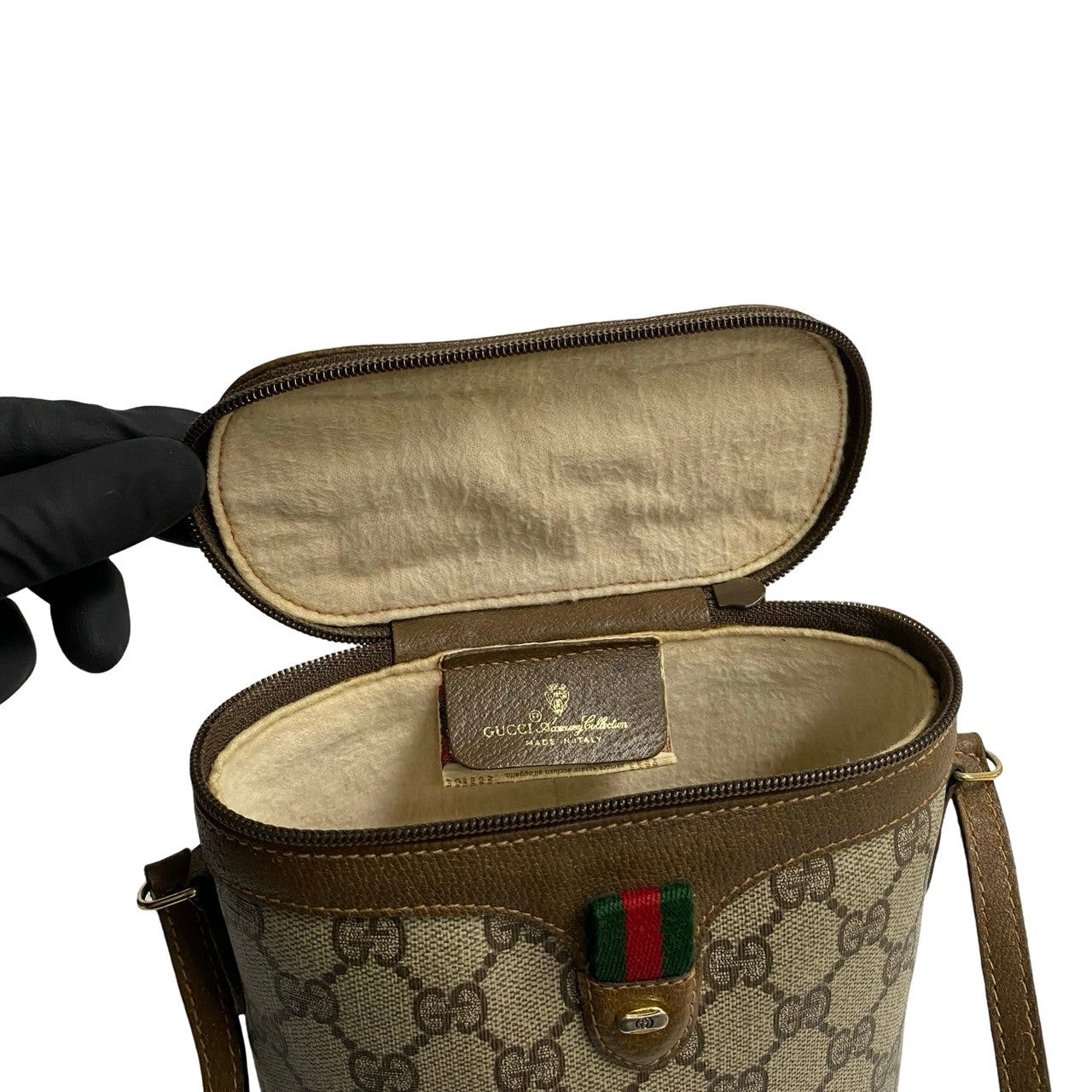 GUCCI Shoulder Bag leather Brown Sherry line