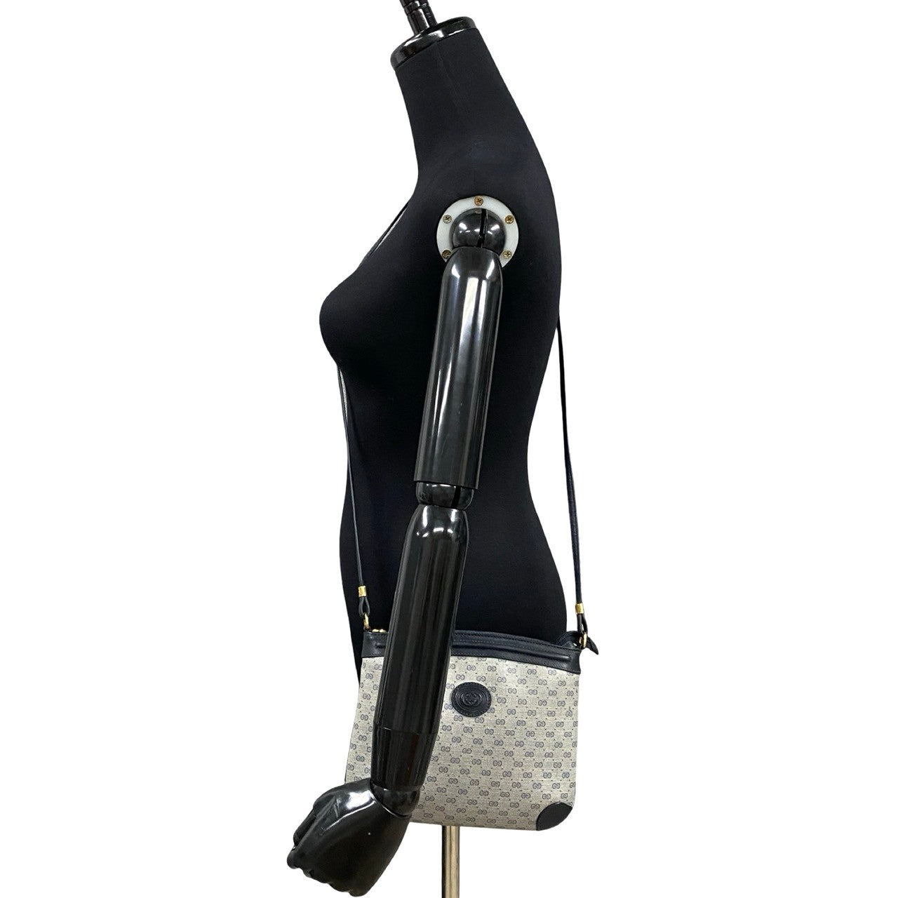 GUCCI Shoulder Bag leather Navy