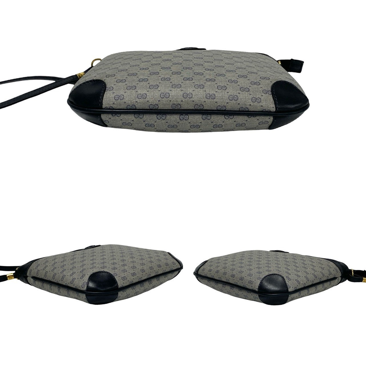 GUCCI Shoulder Bag leather Navy