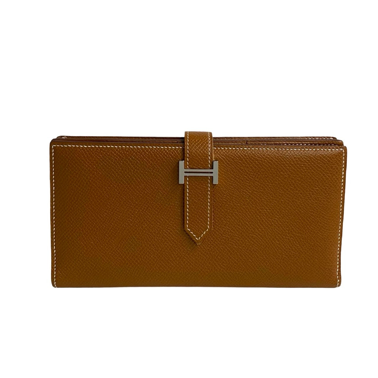 HERMES Long Wallet Purse Epsom Brown Beansufla