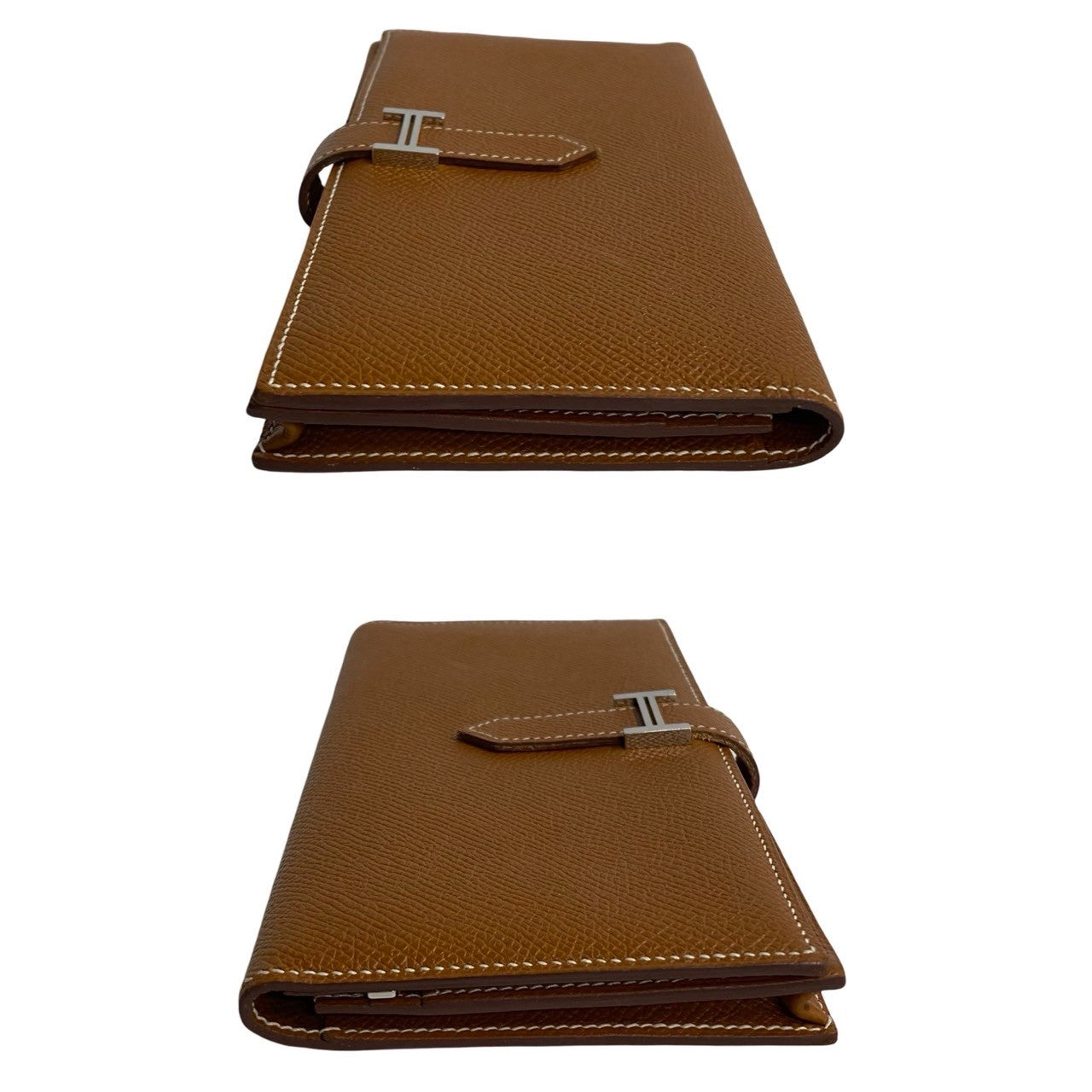 HERMES Long Wallet Purse Epsom Brown Beansufla