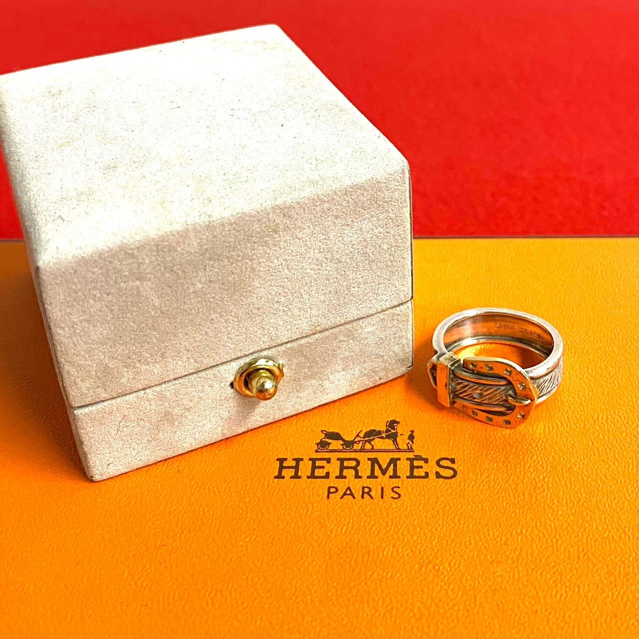 HERMES Ring Silver925 Silver Horseshoe ring