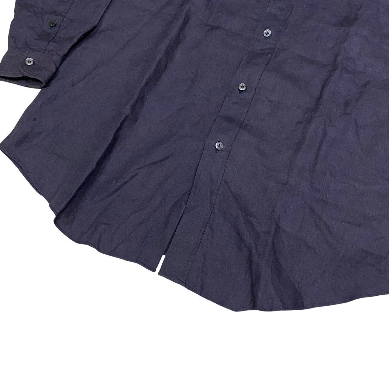 HERMES Long sleeve shirt linen purple 40